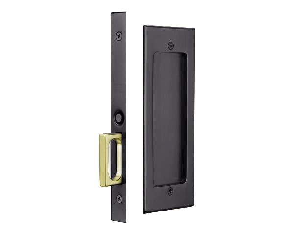 morluk Emtek 2114 7-1/4 Inch Height Passage Pocket Door Mortise Lock from